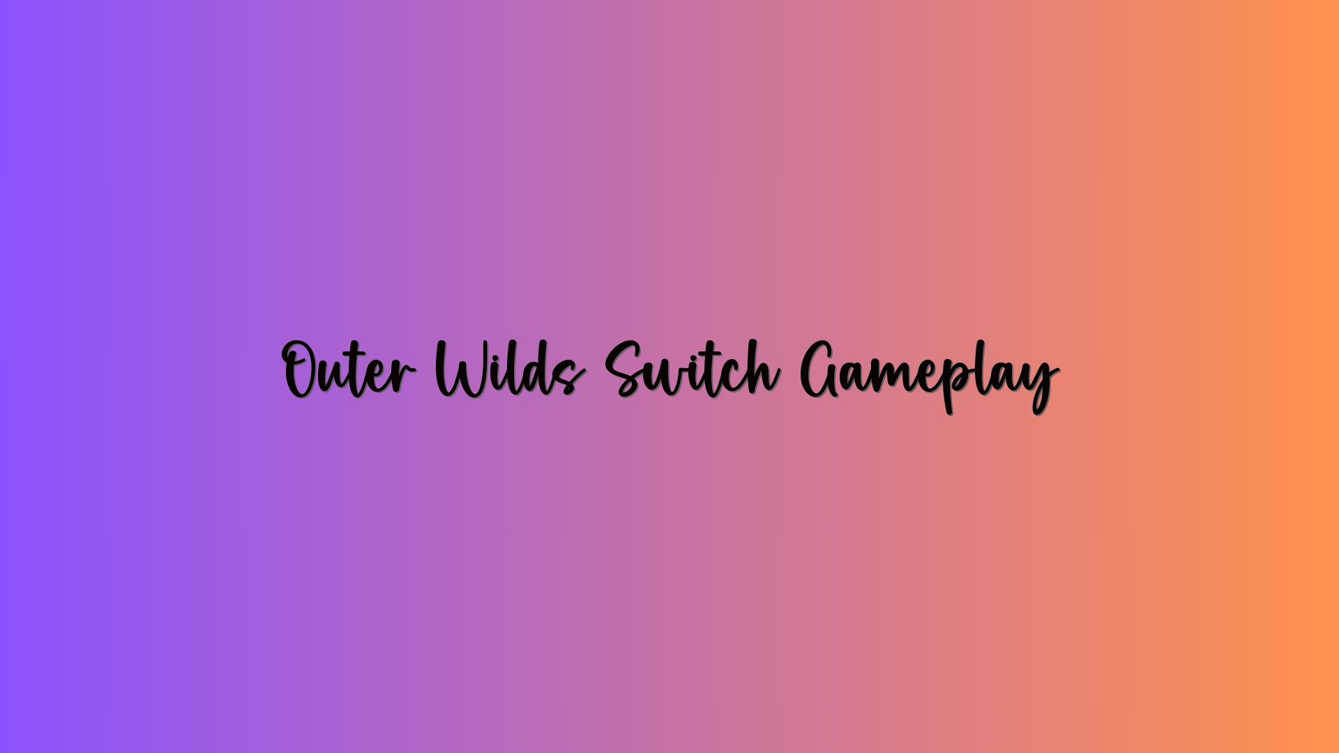 Outer Wilds Switch Gameplay